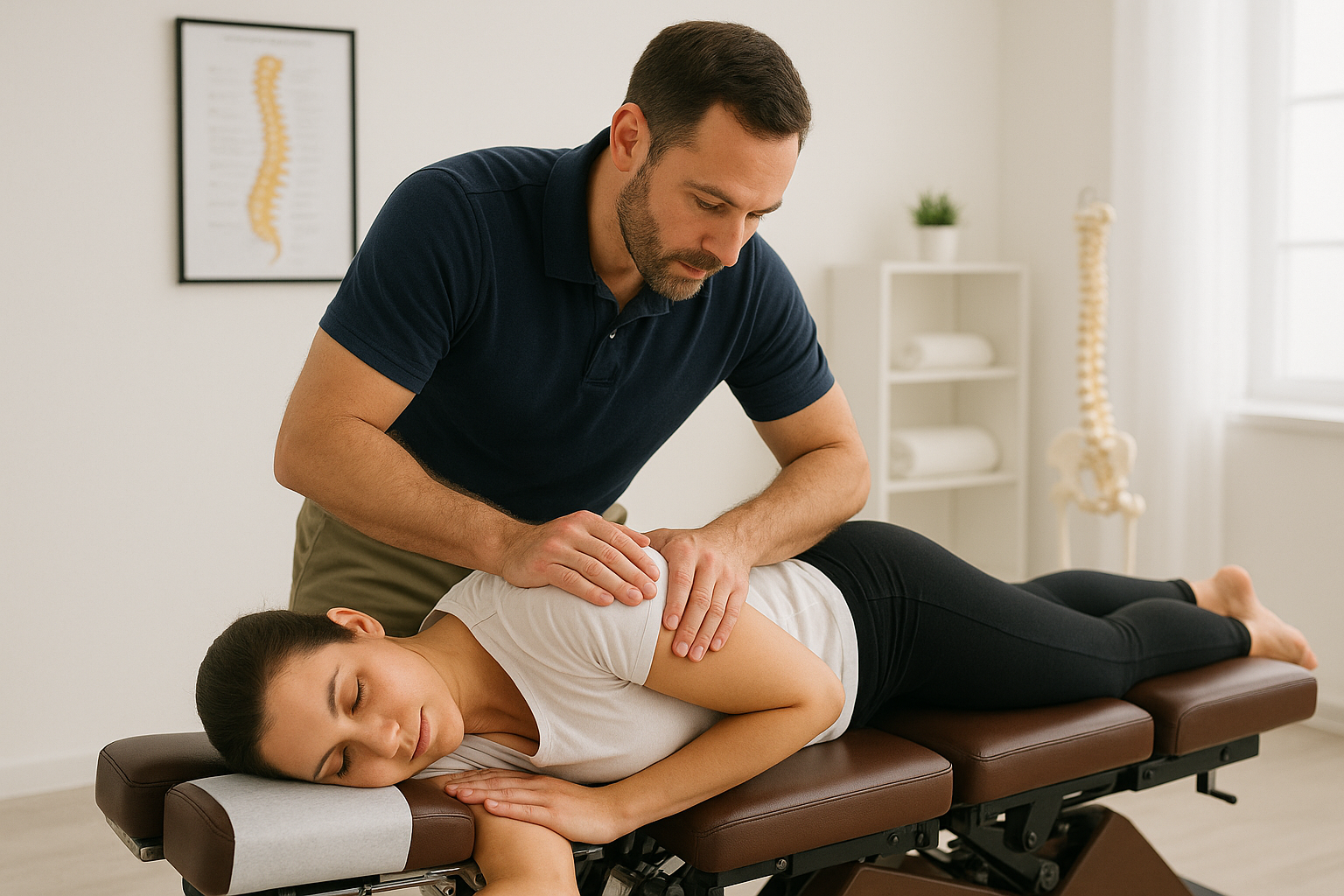 Chiropraktiker-Behandlung mit der Thompson Terminal Point Technik.